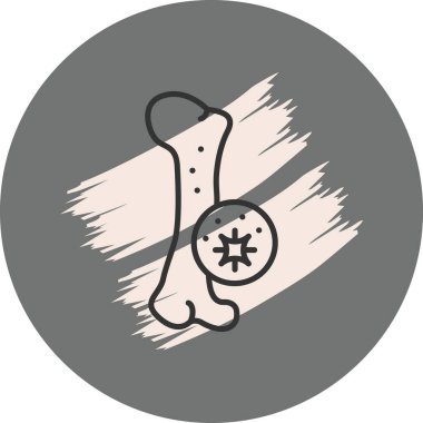 Virüslü kemiğin basit çizimi