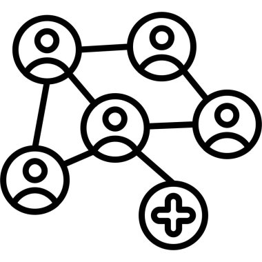 Bağlı kullanıcı profili simgelerinin ağı