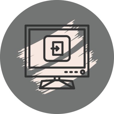 Bilgisayar ekranı giriş arayüzü tasarımını gösteriyor