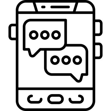 Sohbet Simgesi vektör çizimi tasarımı
