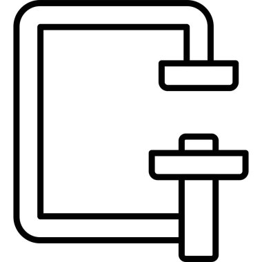 Dikdörtgen çerçevenin basit dış çizgisi