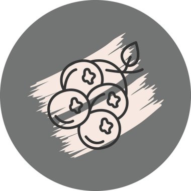 Yuvarlak arkaplanda yaban mersini resmi