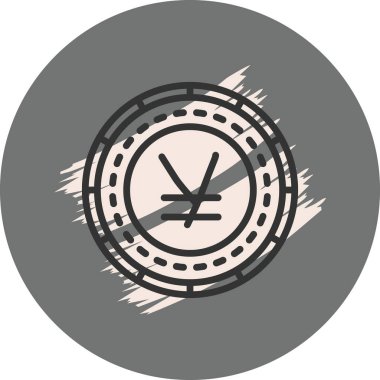 Tibet Sikke Simgesi. Uygulama veya web sayfası için basit web logosu 