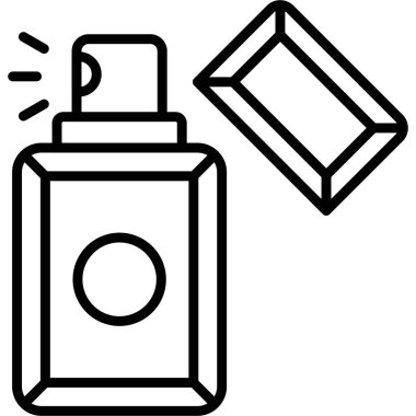 Parfüm şişesi. Web simgesi basit illüstrasyon