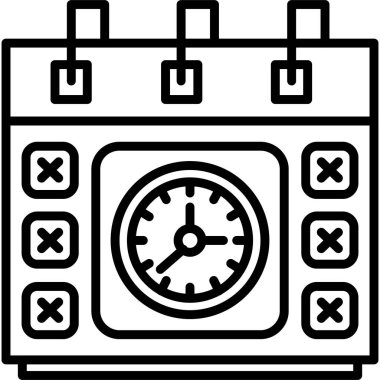 Son teslim tarihi web simgesi vektör illüstrasyonu