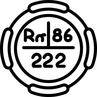 Radon Kimyasal Element Basit Simge, Vektör