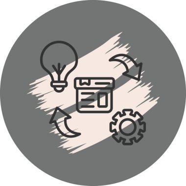 Ampul dişli okları ve kutu simgeleri