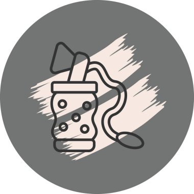 Göğüs simgesi basit düz illüstrasyon