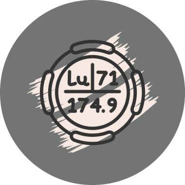 Lutetium web simgesi vektör illüstrasyonu