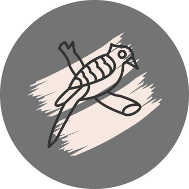 Saygın Quetzal ikon vektör illüstrasyon tasarımı