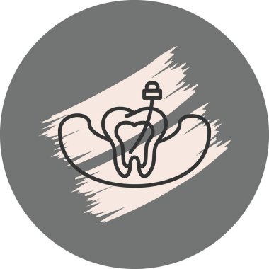 Fırça darbeleriyle basit diş çizgisi