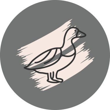 Ördek simgesi vektör çizimi