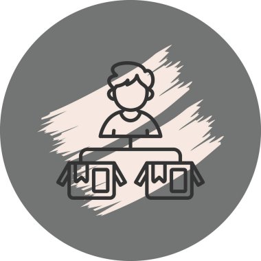 Ürün yönetimi web simgesi, vektör illüstrasyonu            