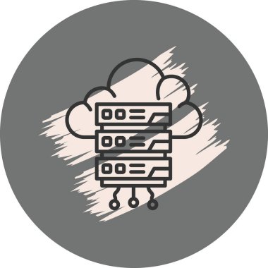 Modern sunucu simgesinin vektör illüstrasyonu