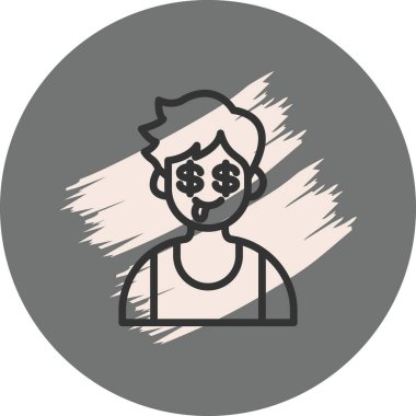 erkek avatar simgesi, vektör illüstrasyonu basit tasarım