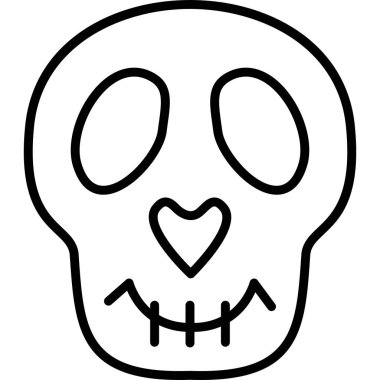 kafatası simgesi işaret vektör illüstrasyonu