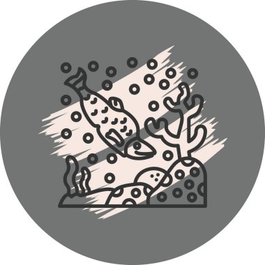 Somon simgesi vektör çizimi