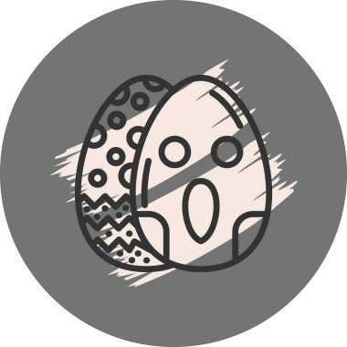 Paskalya Şok Edilmiş Yumurta Simgesi Tasarımı