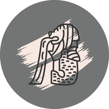 aslan simgesi vektör çizimi tasarımı