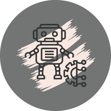 Robot simgesi, modern vektör illüstrasyonu