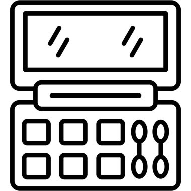 Çeşitli renklerde makyaj paletini aç