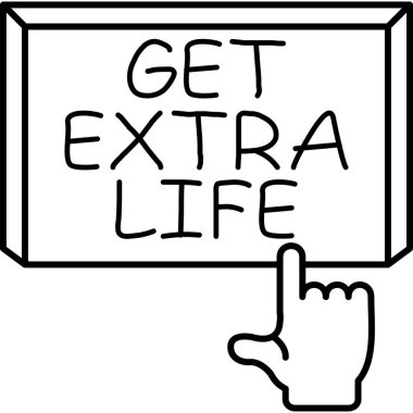 Ekstra Yaşam Web simgesi vektör illüstrasyonunu al