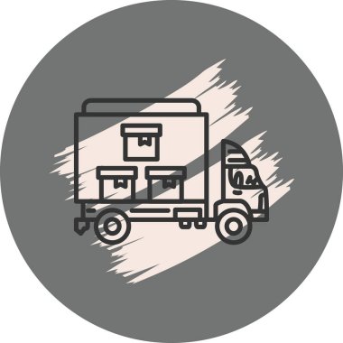 Teslimat Aracı Web Basit Simgesi