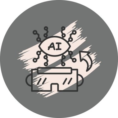 Sanal gerçeklik gözlüklerinin üzerinde Ai göz grafiği