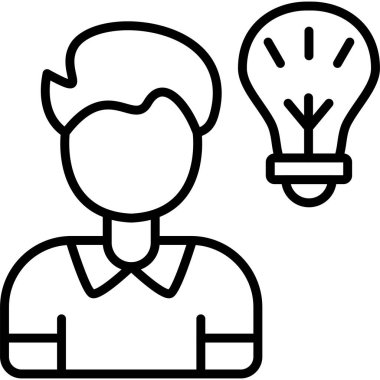 Ampul fikriyle düşünen kişi