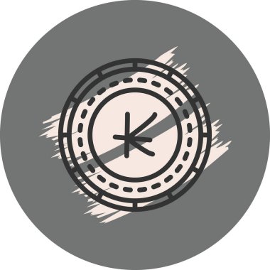 Laos Sikke Simgesi. Uygulama veya web sayfası için basit web logosu 