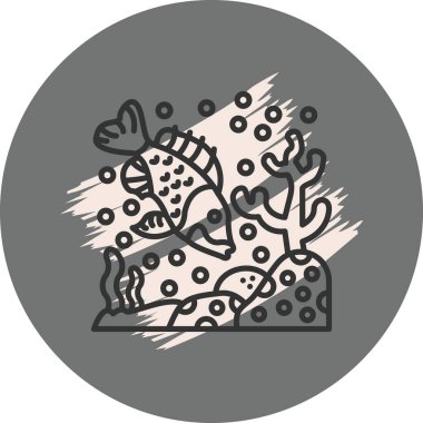 Kaya balığı web simgesi vektör illüstrasyonu