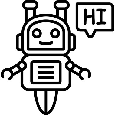 Bot web simgesinin vektör illüstrasyonu