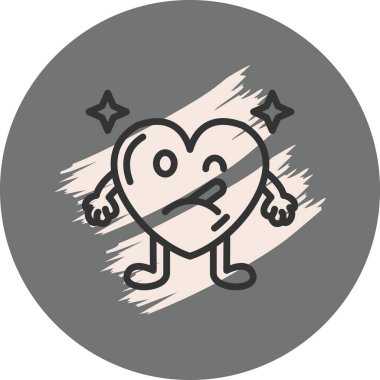 Kalp Termometresi Simgesi Web Vektörü İllüstrasyonu