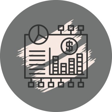 Grafikleri ve grafikleri gösteren mali rapor