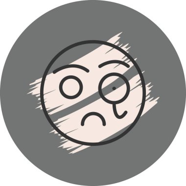 Çizgi film karalama simgesi web işareti, beyaz arkaplanda izole edilmiş emoji simgesi