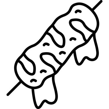 Kebap Simgesi vektör çizimi tasarımı