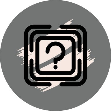 Soru işareti sembolü içeren soyut tasarım