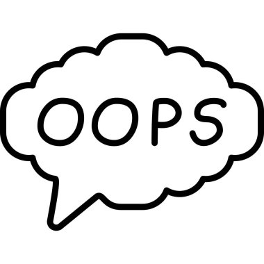 Oops Web simgesi vektör illüstrasyonu