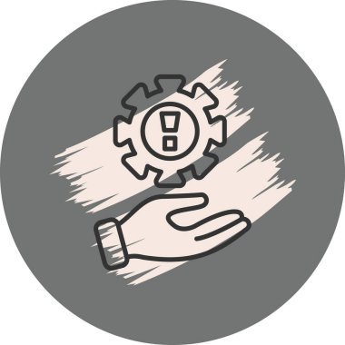 Risk simgesi vektör illüstrasyon tasarımı