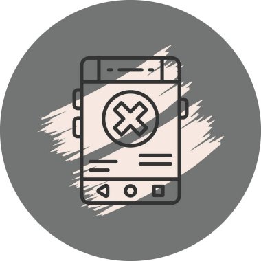 akıllı telefon simgesi, vektör illüstrasyonu basit tasarım