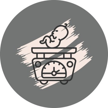 Bebek hastanedeki ağırlığını ölçüyor.