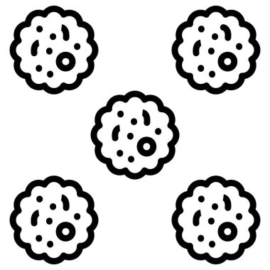 Staphylococcus web simgesinin vektör illüstrasyonu