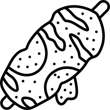 Kebap Simgesi vektör çizimi tasarımı