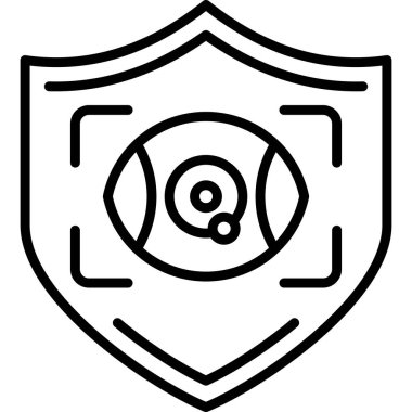 Retinal Tarama Web simgesi vektör çizimi