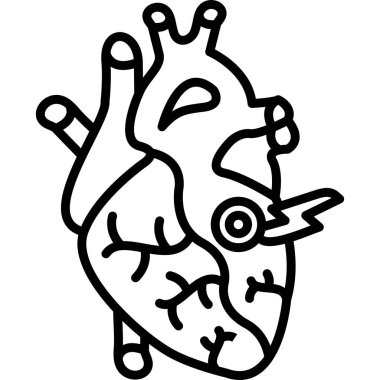 İnsan kalbinin basit bir taslağı.