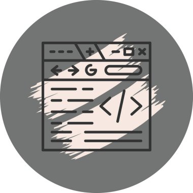 Web Sitesi Satır Simgesi, Basit Görüntü Beyaz Arkaplanda İzole Edildi