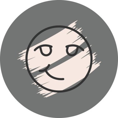 Çizgi film karalama simgesi web işareti, beyaz arkaplanda izole edilmiş emoji simgesi