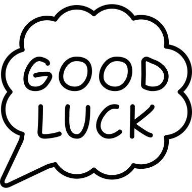 İyi şans mesajı içeren konuşma balonu