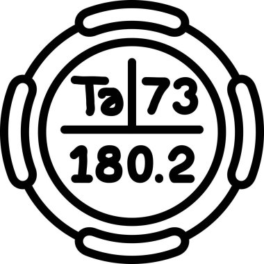 Tantalum web simgesi vektör çizimi