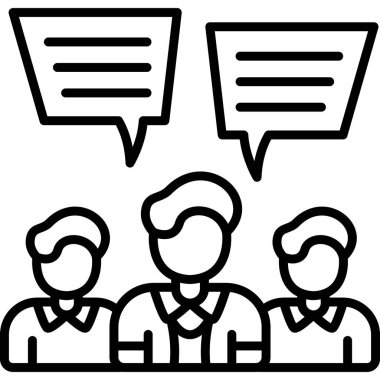 Tartışma. Web simgesi basit illüstrasyon